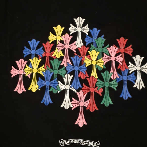 Chrome Hearts Multicolor Cross Cemerery Black Mens Large T Shirt - Picture 7 of 10